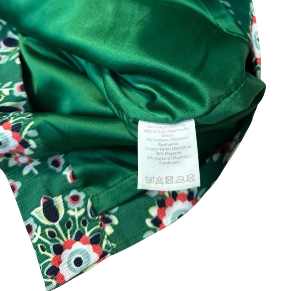 Boden Richmond Pencil Skirt Emerald Green Pink Floral Geometric Knee Length - Picture 7 of 7